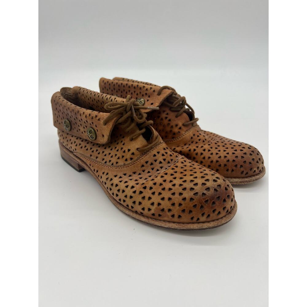 Patricia Nash “Sabrina” Leather Brown Ankle Boots Size - Picture 4 of 7